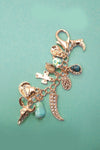 WESTERN PORCELAIN CROSS BOOT COWBOY HAT BAG CHARM | 80K010: Gold
