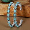 Western Faux Turquoise Hoop Earrings