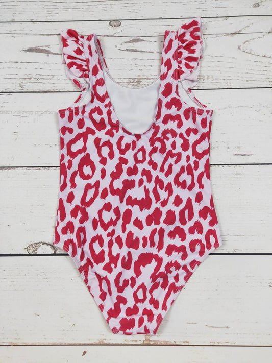 Pink Cheetah Printed Teen Swimsuit