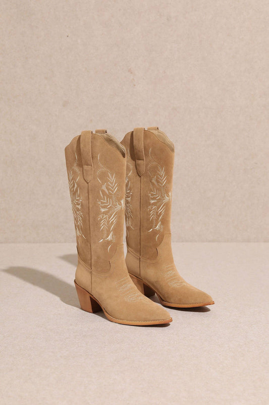 FLORA: TAUPE COWGIRL BOOT