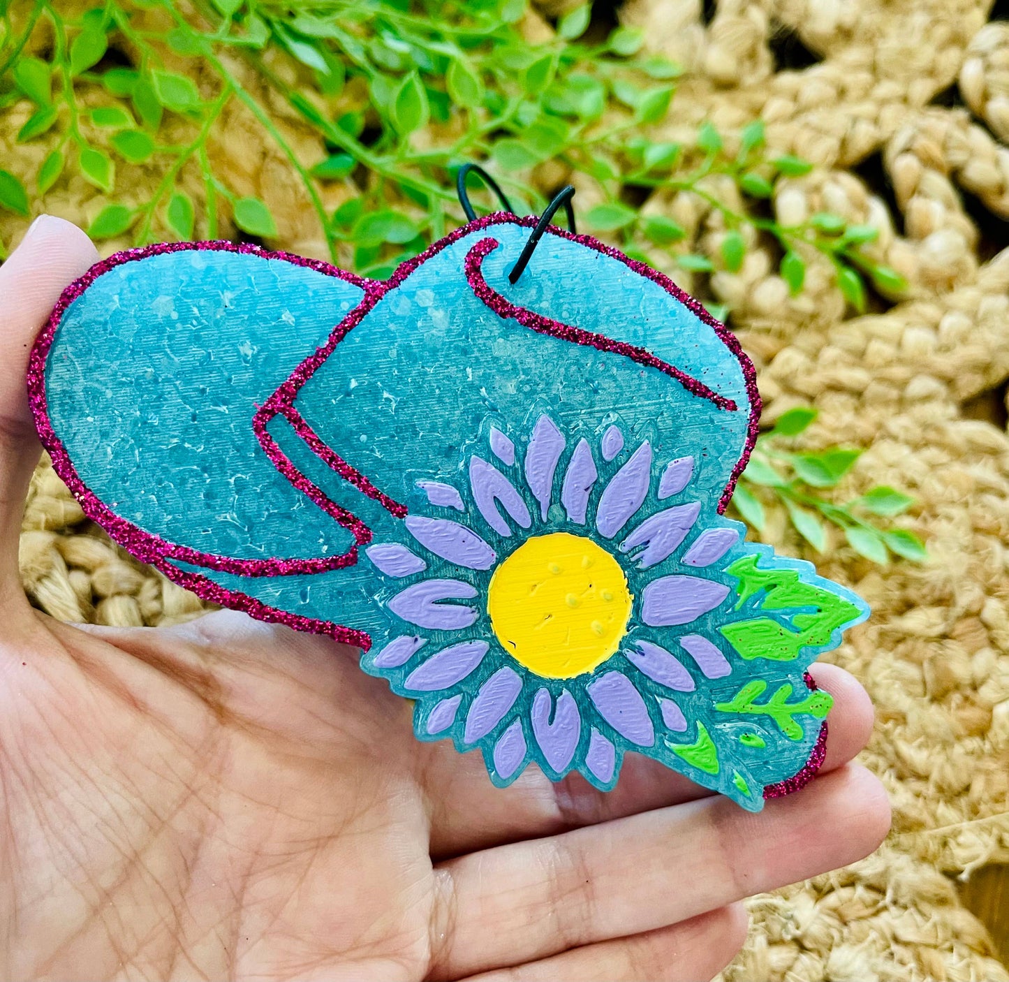 Flower Cowgirl Hat Car Freshie