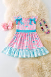 Western printed girls dress