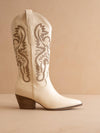 Amaya white Chai Classic Western Boot
