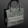Western Boot Stitch Suede Leather Handbag