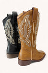 COWBOY-01 SEMI-SQUARE-TOE MID-CALF COWBOY BOOTS
