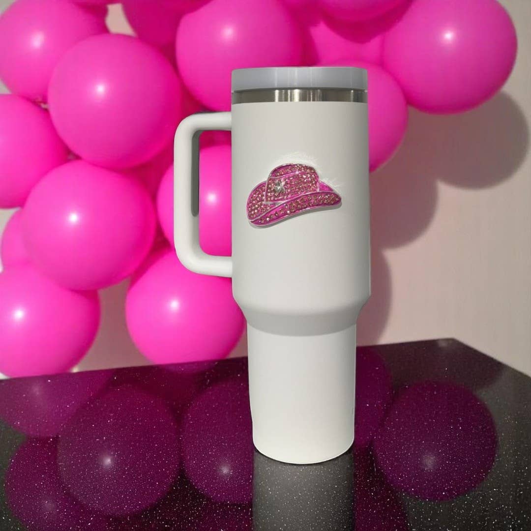 Cowgirl Hat Jeweled Tumbler