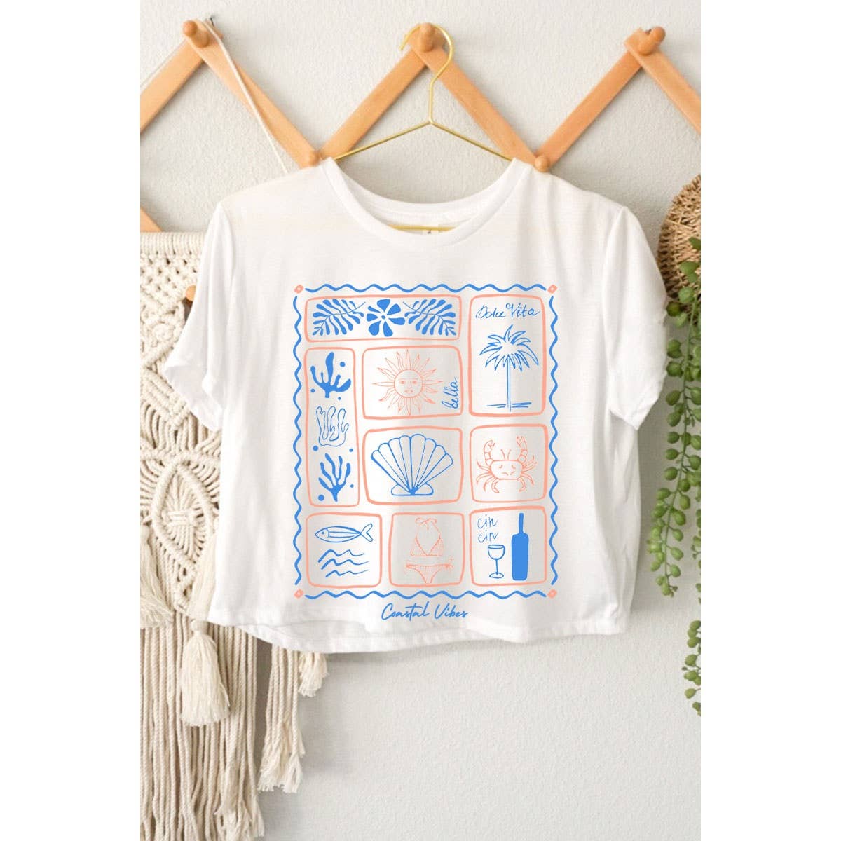 COSTAL VIBES CROP TOP