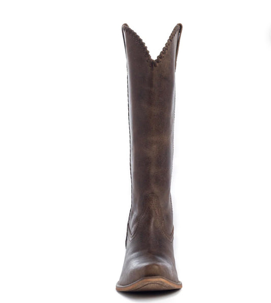 HIGH PLAINS STITCHED LEATER BOOT-BROWN