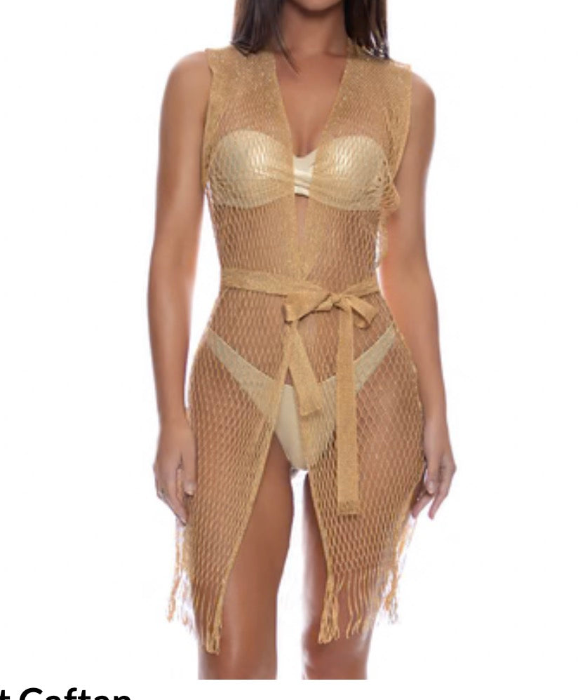 L666L99 G/QUEEN SHORT CAFTAN - GOLD RUSH