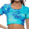 L832I61 AQUA/D CROP TOP-MULTICOLOR