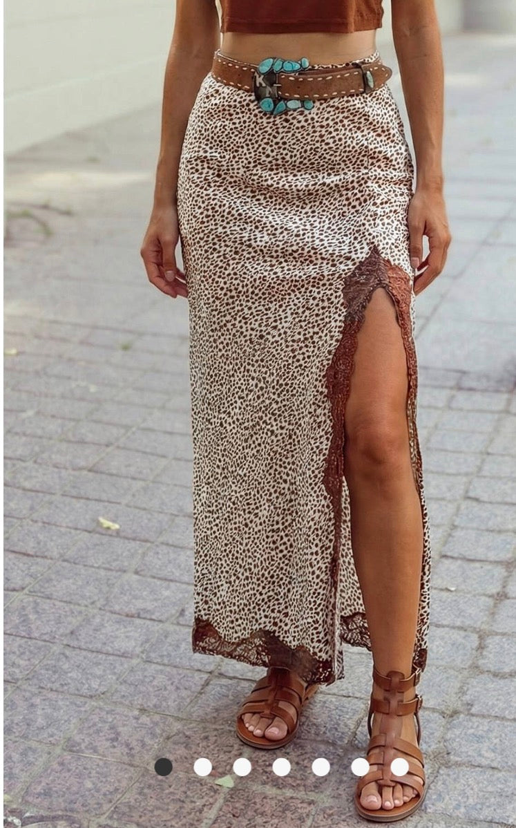 Cheetah Western Skirt