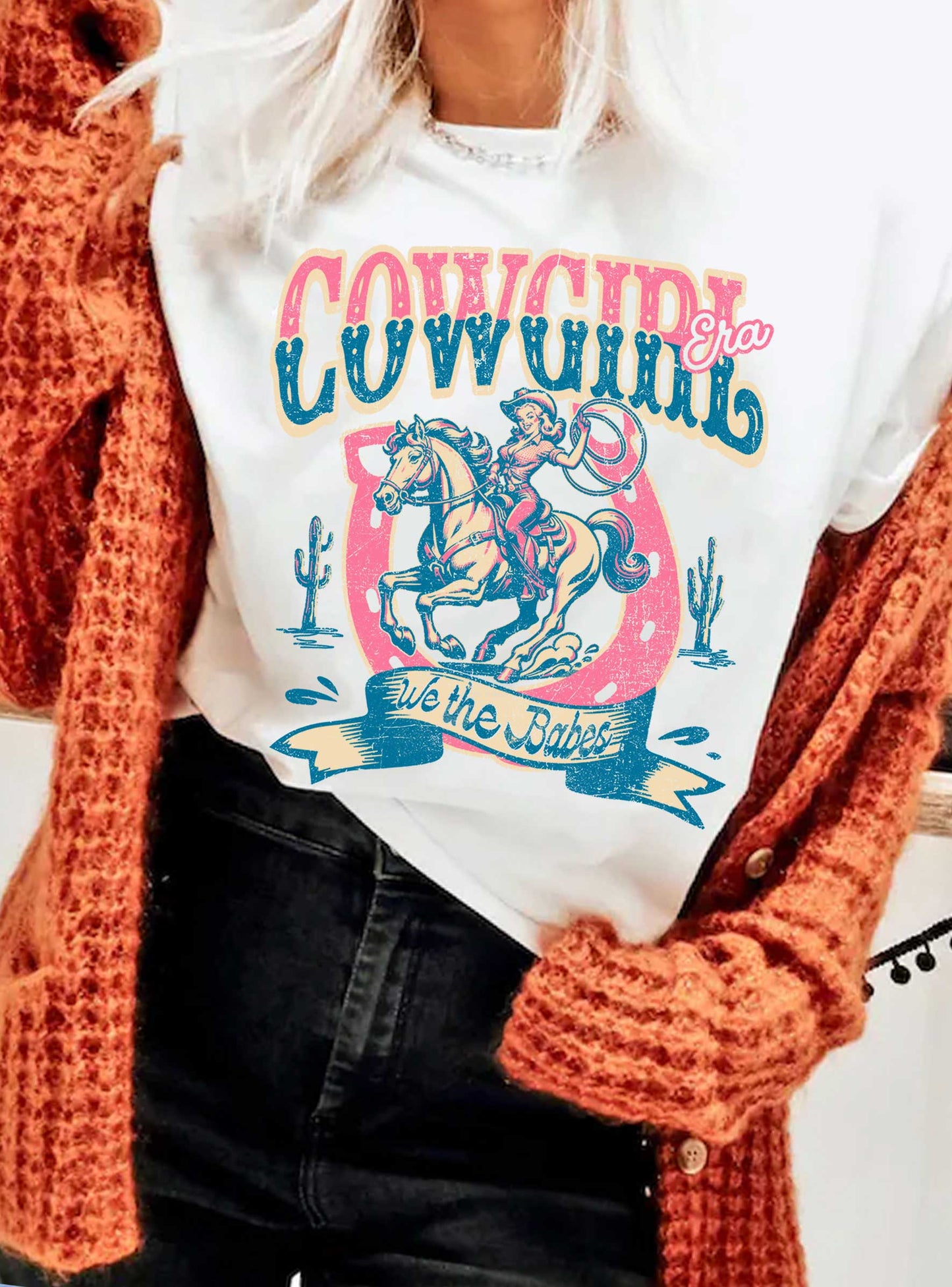 COWGIRL ERA WE THE BABES GRAPHIC TSHIRTS