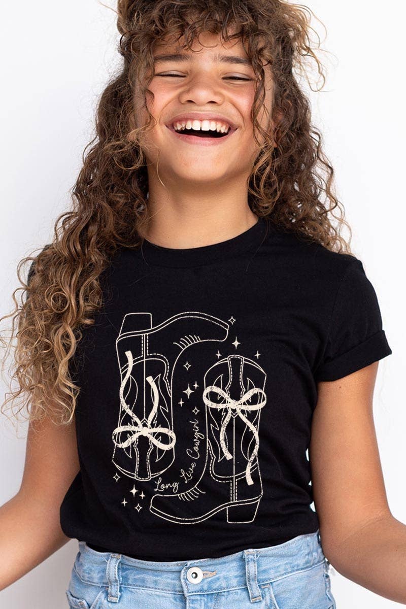 Cowgirl Boots Kids Graphic Tee