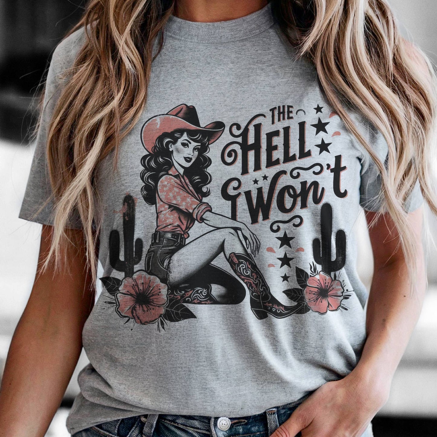 Western Retro The Hell I Won't Tee