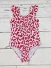 Pink Cheetah Printed Teen Swimsuit