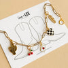 Western Boot Charm Wrap – Gold Chain with Cowgirl Charms: Saddle Up Set