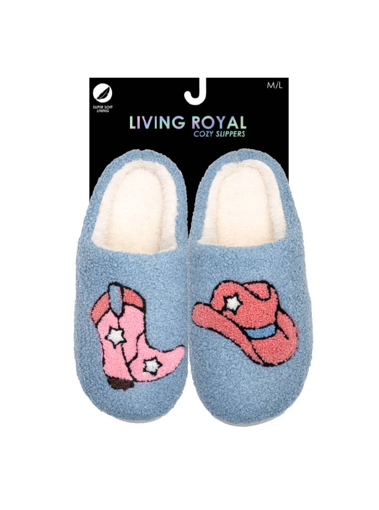 Indoor / Outdoor Slippers - Western Cowgirl - "Yee Haw"