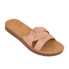 Cindy Rhinestone Crisscross Strap Slide Sandal