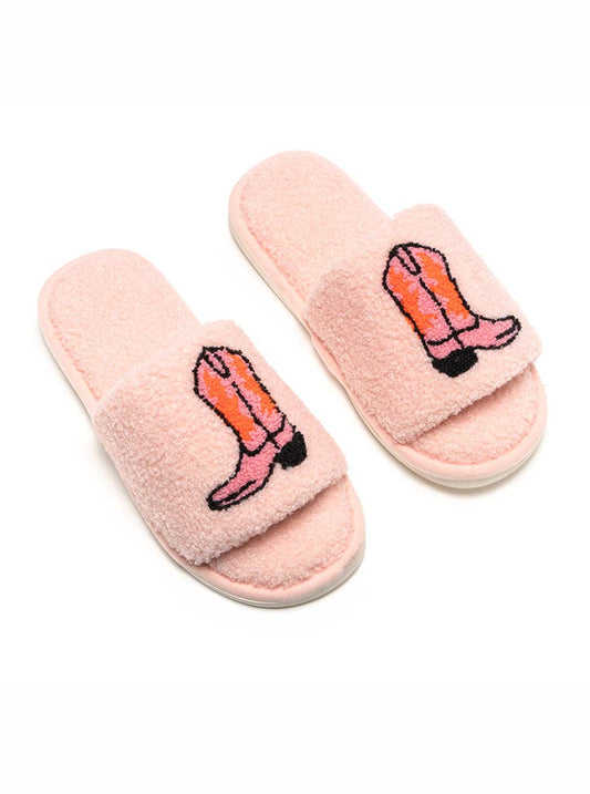 Indoor / Outdoor Slide Slippers - Cowgirl Boots