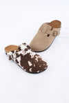 CORK CUSHIONED SLIP ON SL: BROWN COW