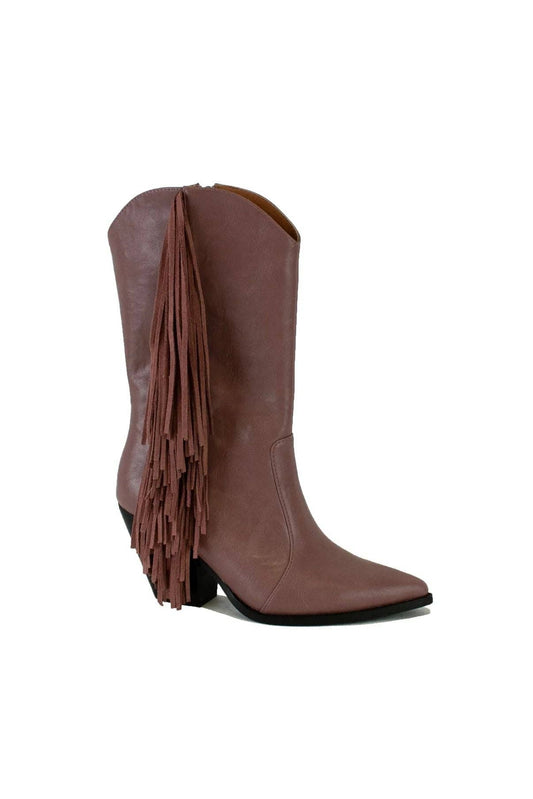 Beast Fashion Women Fringe Deco Western Cowboy Boots