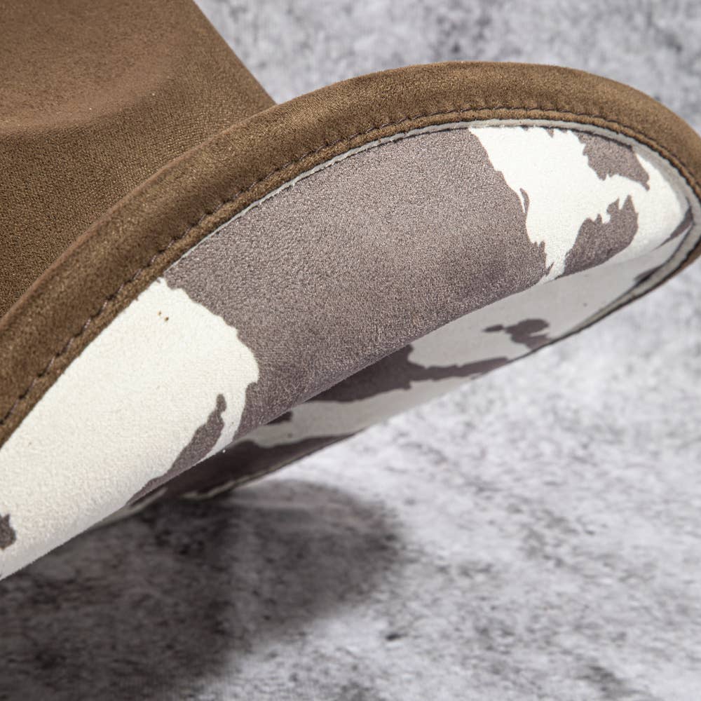 Cow Print Suede Cowboy Hat