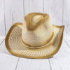 Ombre Honeycomb Knit Weave Straw Cowboy Hat