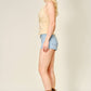 Belted Denim Shorts