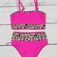 Cheetah Two Piece Girls Summer Swim Set