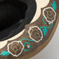 Western Butterfly Concho Detail Straw Cowboy Hat: BR