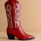 The Amaya | Cherry Classic Western Boot: CHERRY