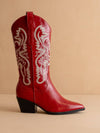 The Amaya | Cherry Classic Western Boot: CHERRY