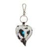 Heart's Love Key Fob in cow hide