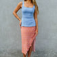 Stretch Denim Square Neck Top