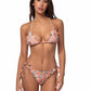 P1941-RUFFLED TRIM PRINTED TRIANGLE BIKINI SET