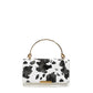 Cow Print Ring Handle Top Handle Bag