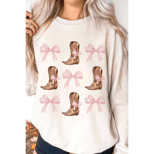 COWBOY BOOTS AND RIBBONS  Sweatshirt