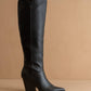 The Barcelona Black | Knee High Western Boot: Black