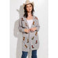 Cowgirl boots print Knit casual style Cardigan