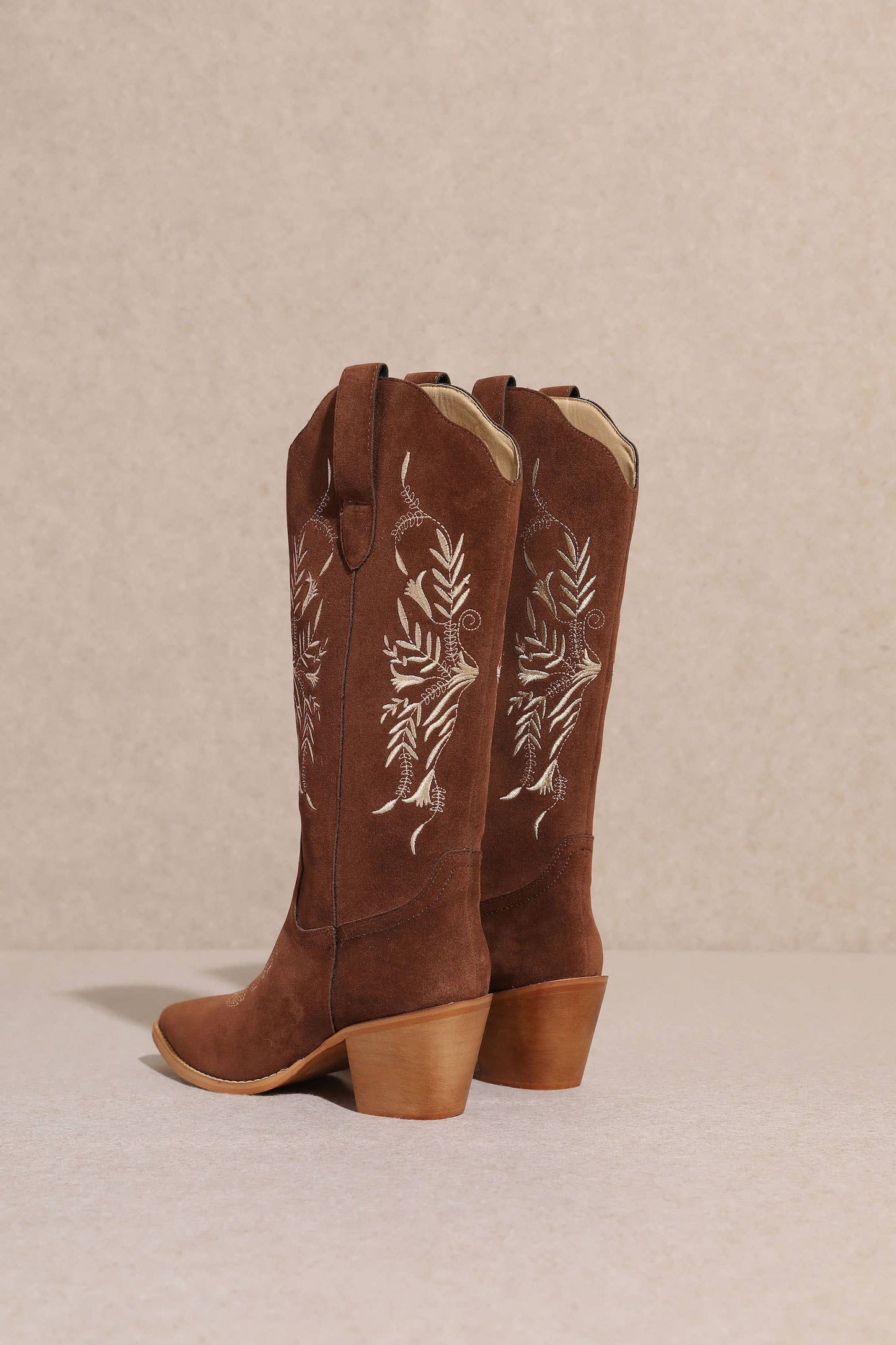 FLORA: TAUPE COWGIRL BOOT