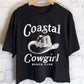 COASTAL COWGIRL GRAPHIC LONG CROP TOP: PEACH