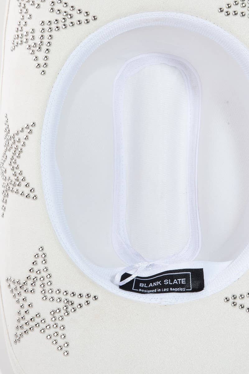 Embroidered Star Studded Western Cowboy Hat: GBK