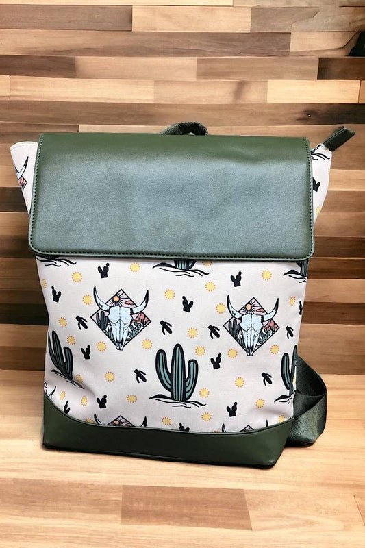 CACTUS & BULLHEAD PRINTED BACKPACK