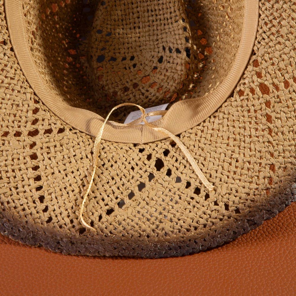 Cowrie Shell Straw Cowboy Hat