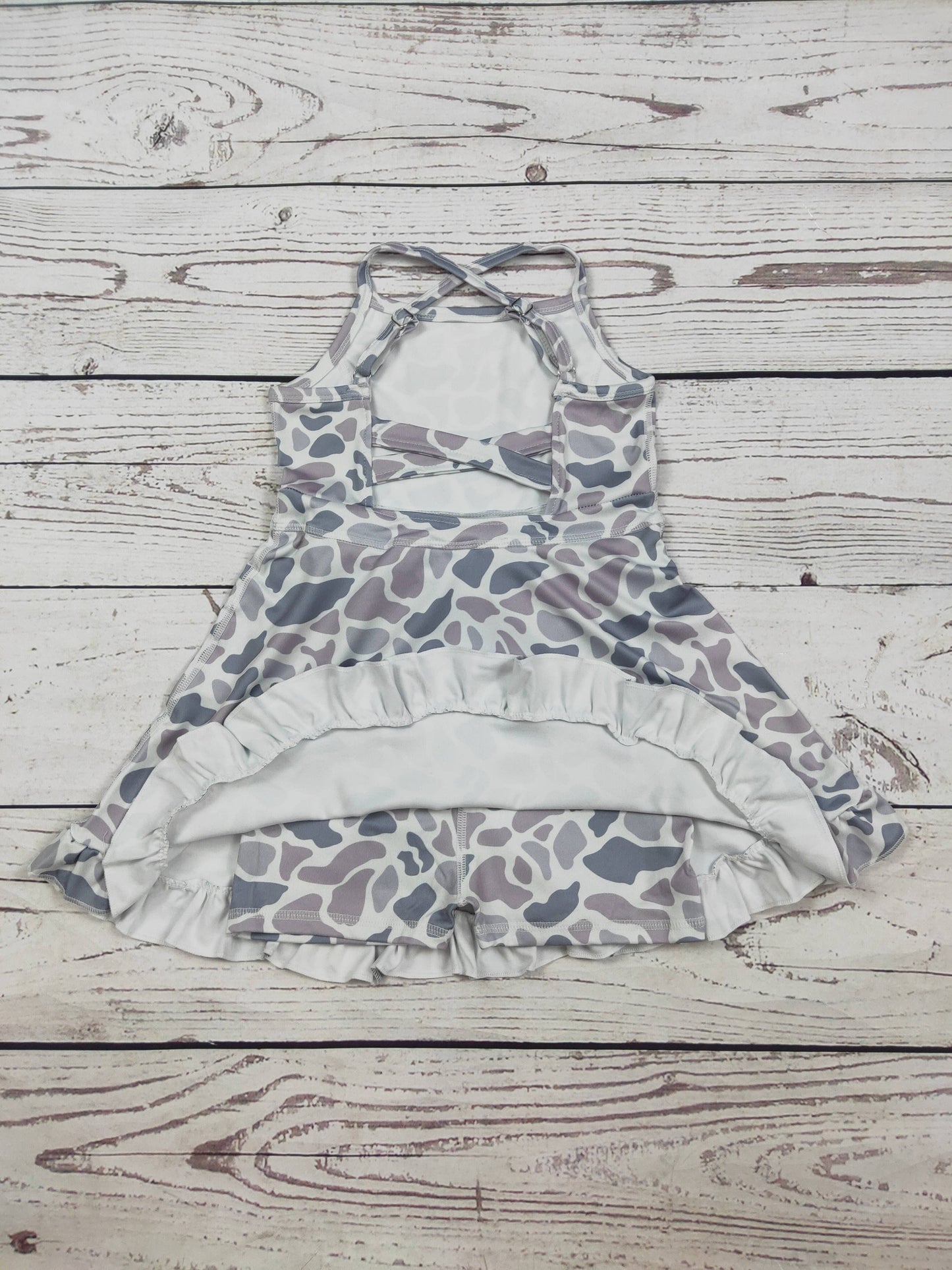 Baby Girls Camouflage Printed Athletic Dresses: