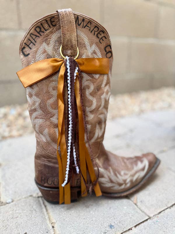 BOOT BOW CHARMS: LONG SATIN BOWS
