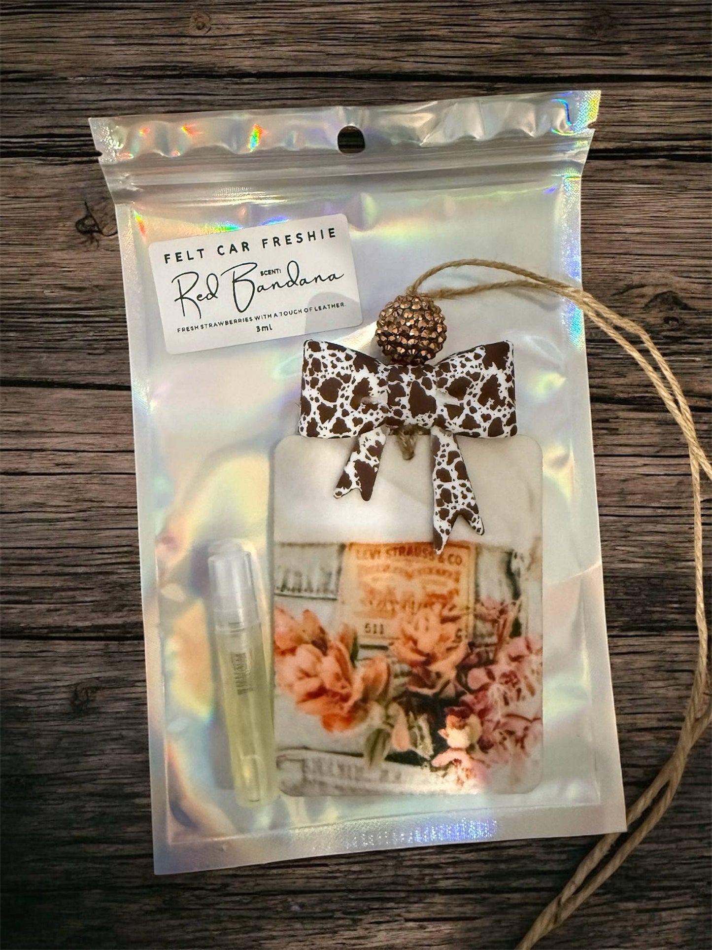 Flower Pocket Bow Car Freshener