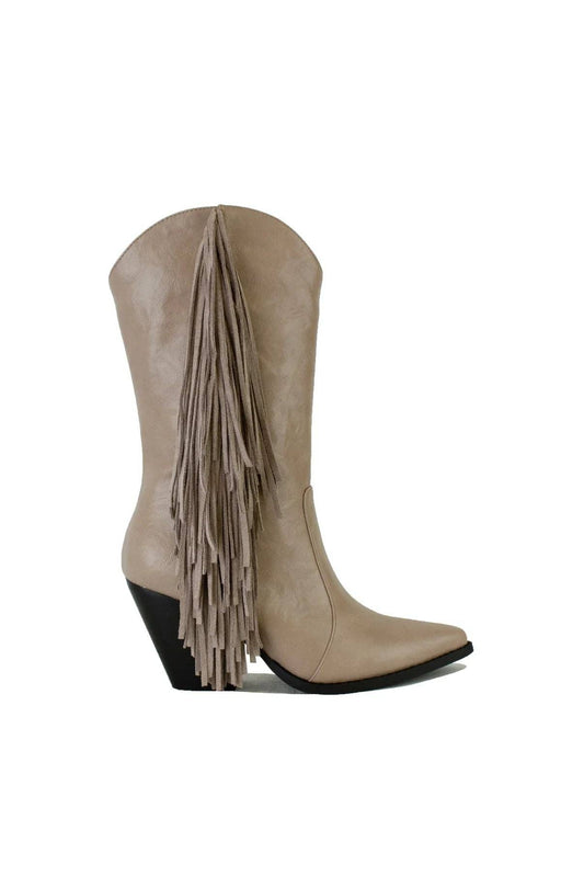 Beast Fashion Women Fringe Deco Western Cowboy Boots
