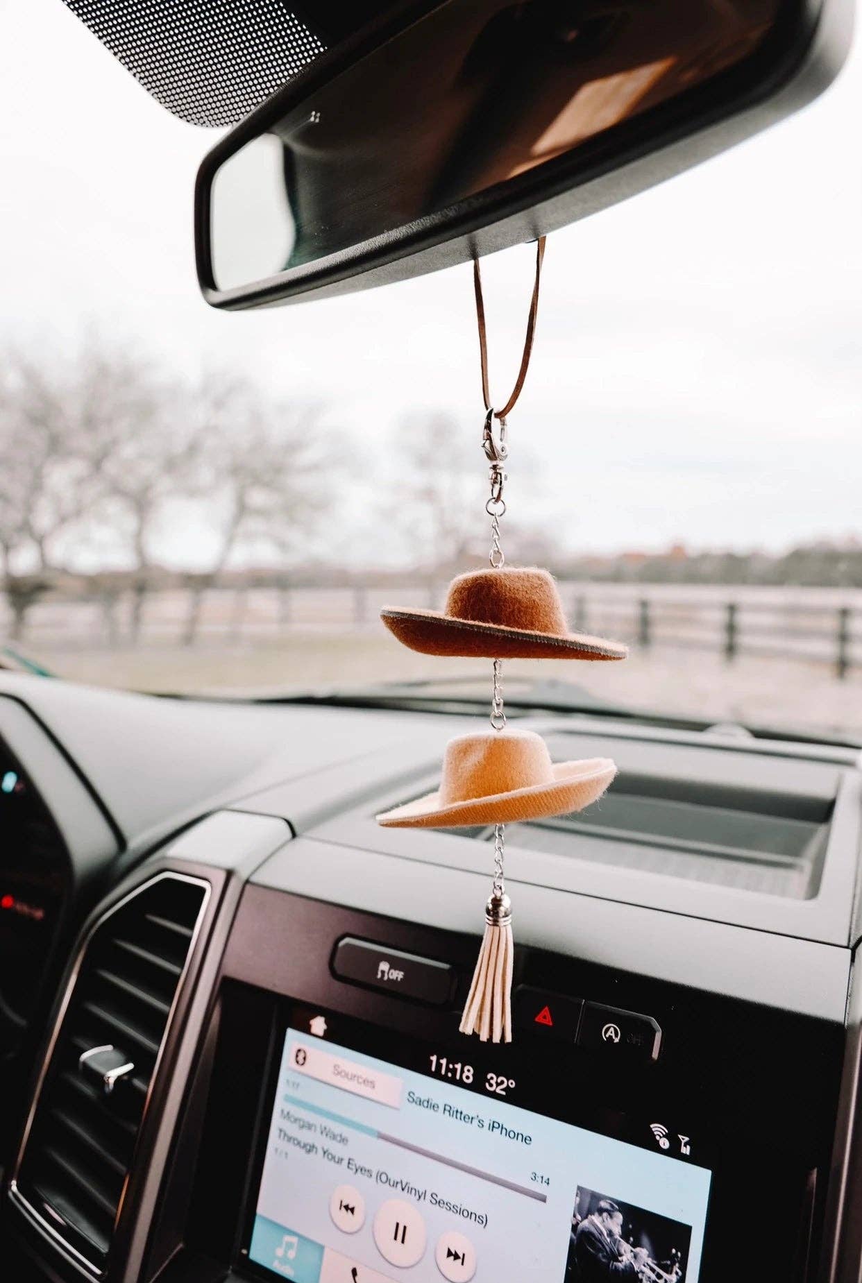 Cowboy Hat Rearview Mirror Charm