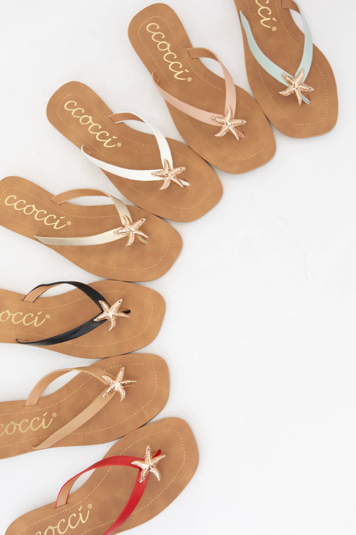 MISTY GOLDEN STARFISH DECOR THONG STRAP SANDAL